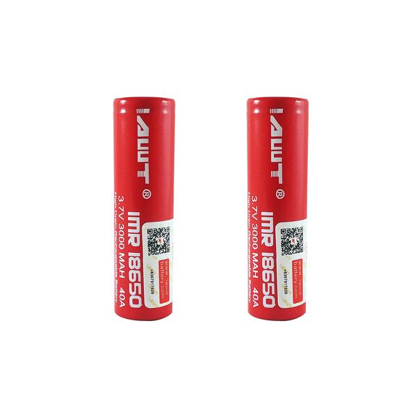 باتری لیتیوم-یون قابل شارژ ای دبلیو تی کد IMR-18650 بسته 2 عددی