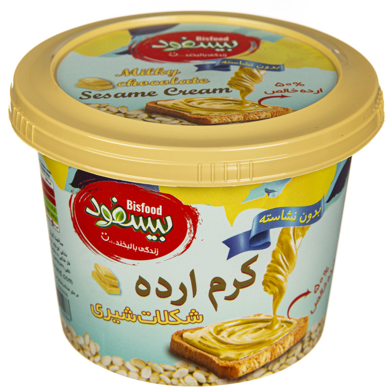 کرم ارده شکلات شیری بیسفود مقدار 300 گرم