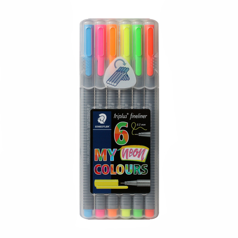 روان نویس استدلر مدل TRIPLUS NEON بسته 6 عددی
