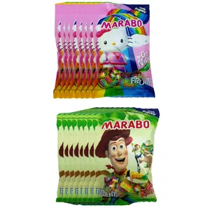 پاستیل لقمه ای شکری میوه ای مارابو مقدار 100 گرم بسته 16 عددی