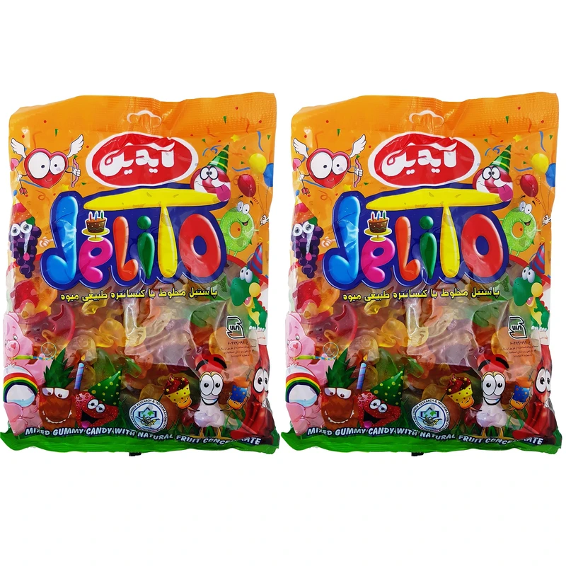 پاستیل حیوانات میوه ای آیدین مقدار 1 کیلوگرم بسته 2 عددی