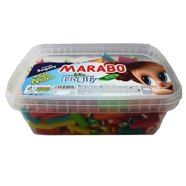 پاستیل لقمه ای میوه ای مارابو مقدار 800 گرم