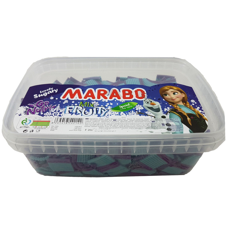 پاستیل شکری با طعم بلوبری مارابو مقدار 700 گرم
