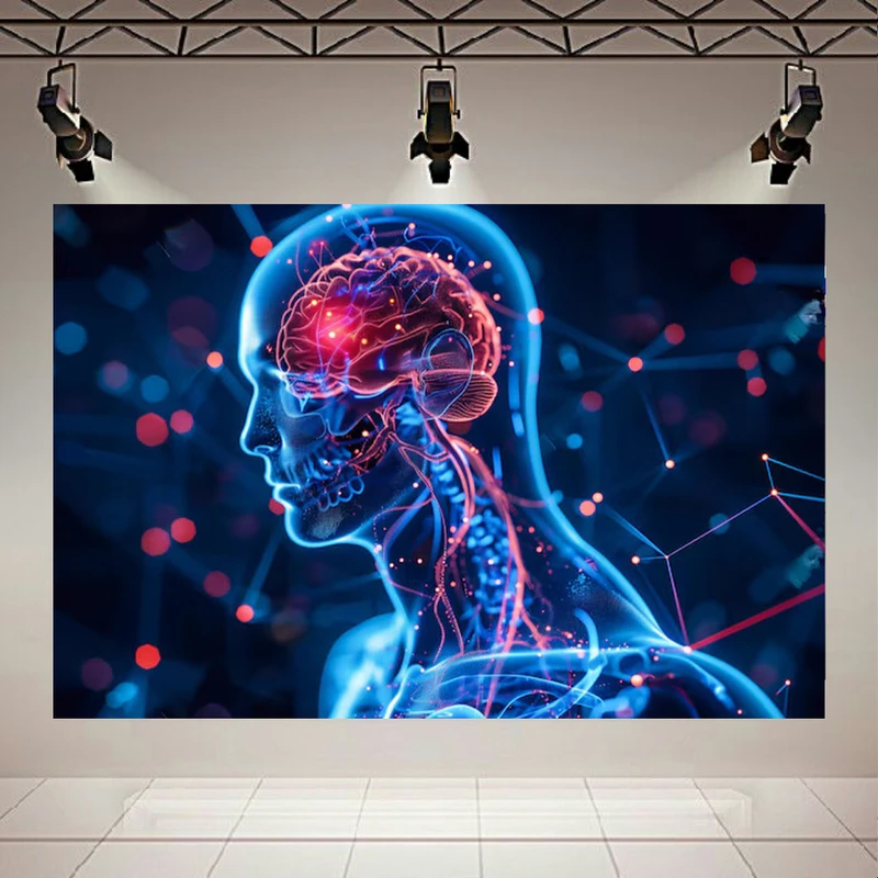 تابلو بوم طرح مخمل آناتومی مدل تکنولوژی کد PD20372
