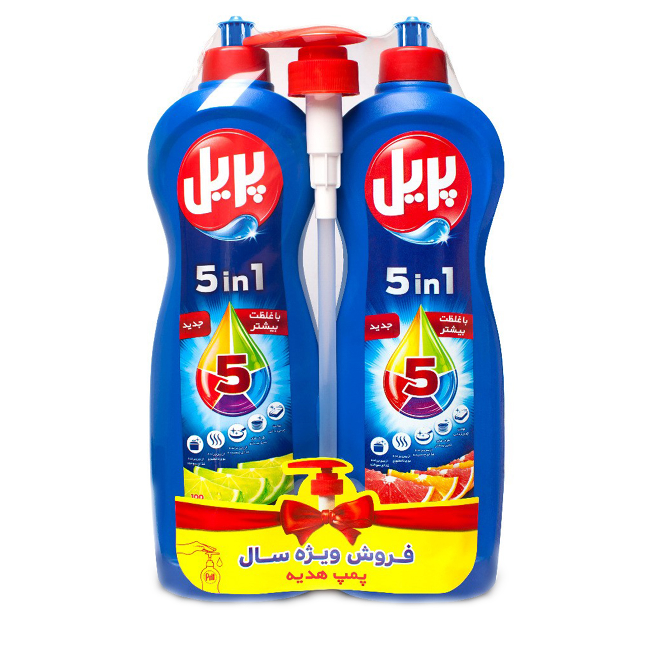 مایع ظرفشویی پریل مدل Lemon and Orange بسته 2 عددی