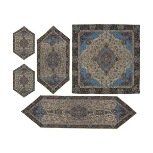 ست 5 تکه رومیزی ترمه کد 2