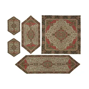 ست 5 تکه رومیزی ترمه کد 12