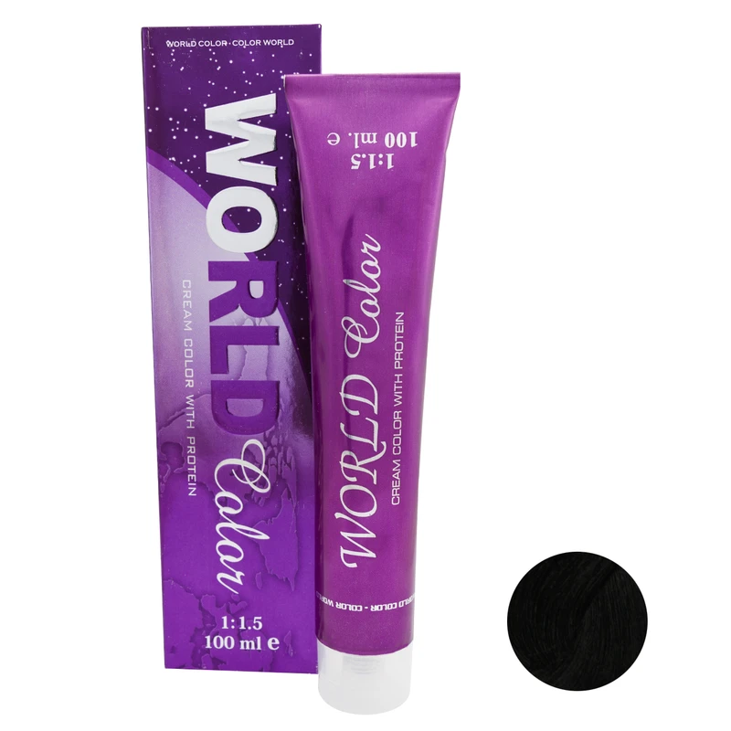 رنگ مو ورد کالر شماره 1 حجم 100 میلی لیتر رنگ مشکی