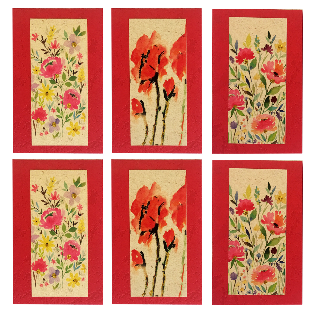 کارت پستال مدل گلزار کد 6gR مجموعه 6 عددی