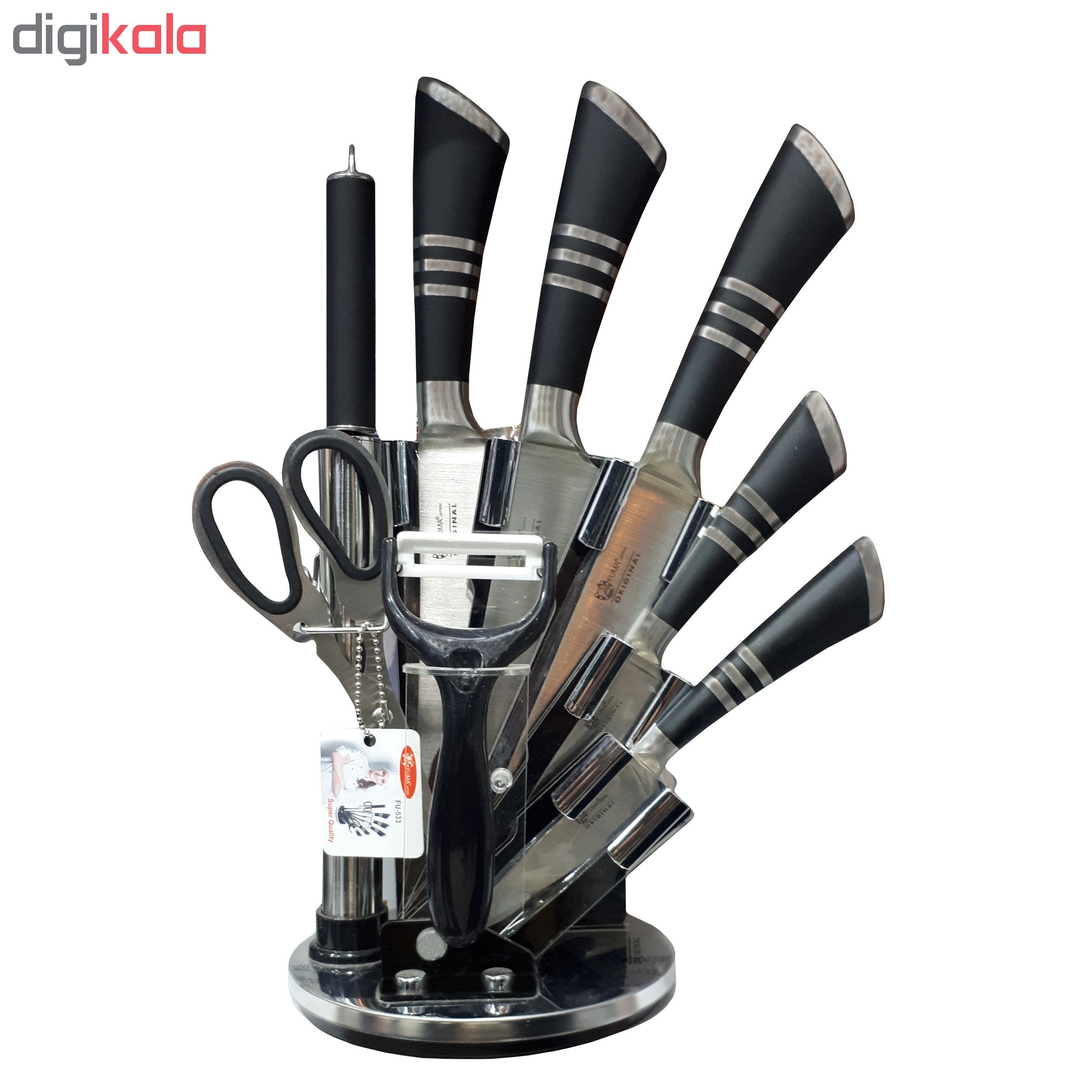 سرویس چاقو آشپزخانه 9 پارچه فوما مدل FU-533
