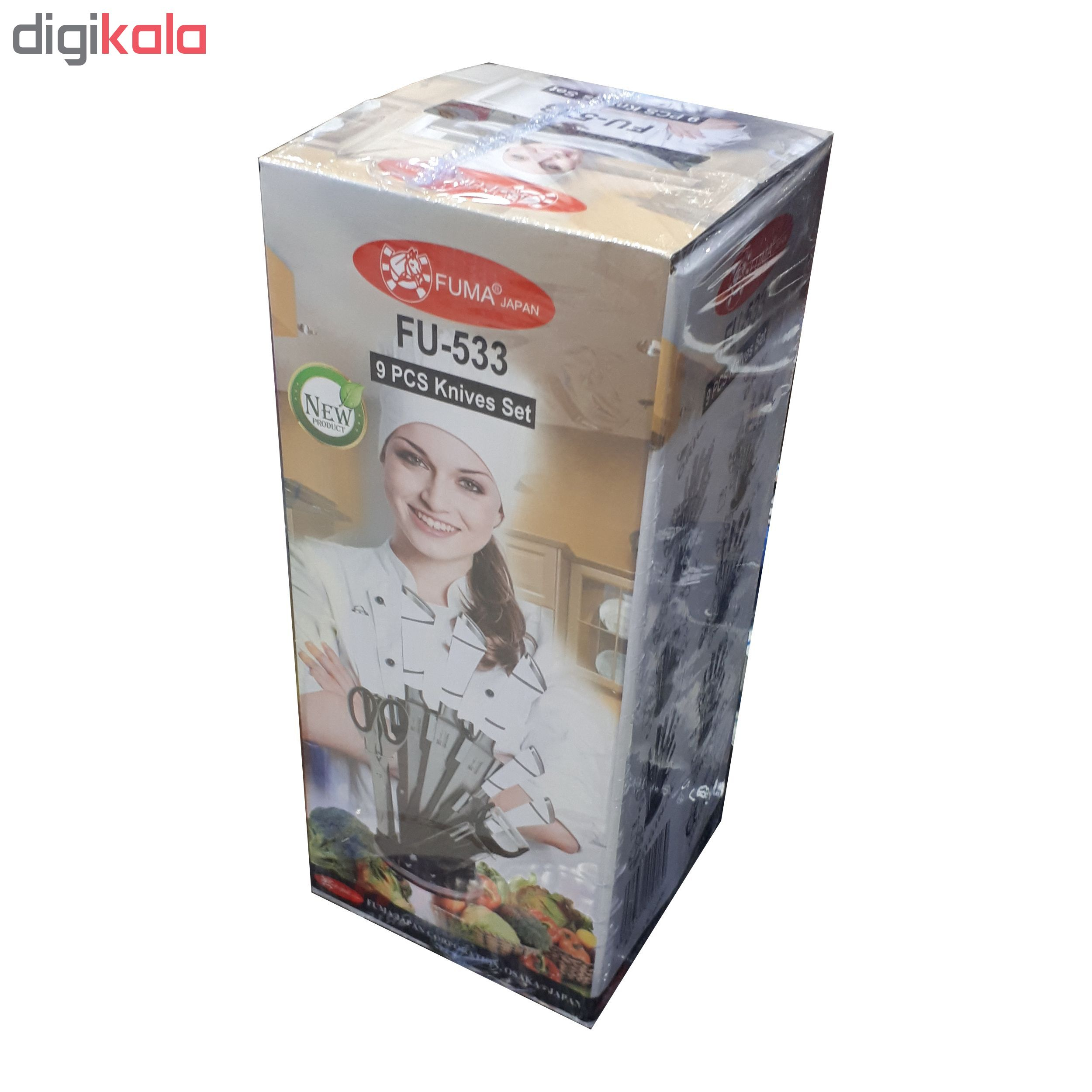 سرویس چاقو آشپزخانه 9 پارچه فوما مدل FU-533