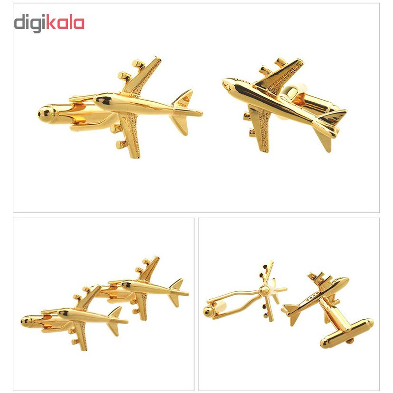 دکمه سردست مردانه زرکات طرح هواپیما دکمه سردست مردانه زرکات طرح هواپیما