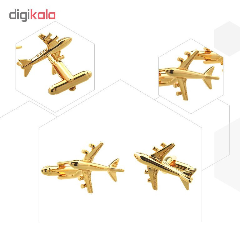 دکمه سردست مردانه زرکات طرح هواپیما دکمه سردست مردانه زرکات طرح هواپیما