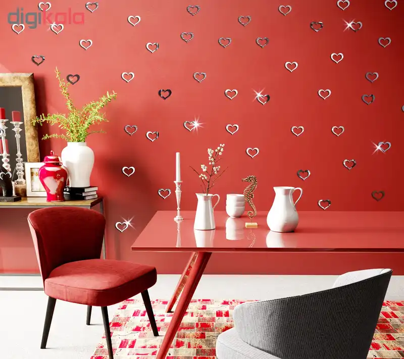 آینه پدیده شاپ طرح Heart کد 50 بسته 50 عددی