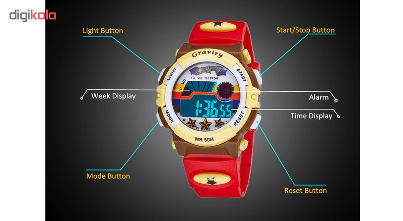 ساعت مچی دیجیتال پسرانه گراویتی مدل VG9004 ساعت مچی دیجیتال پسرانه گراویتی مدل VG9004