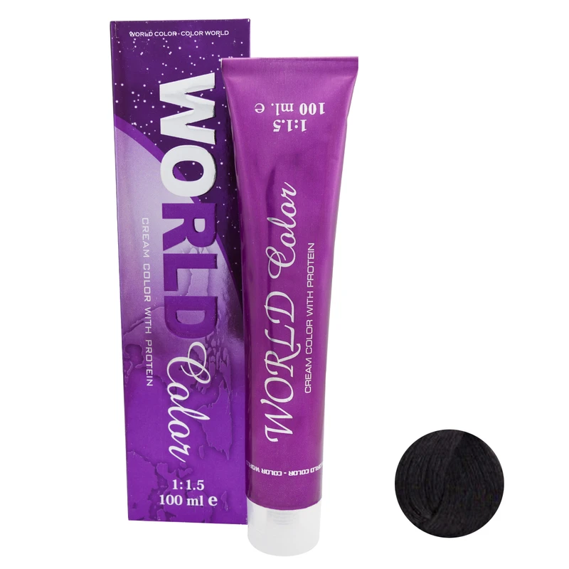 رنگ مو ورد کالر شماره 3.1 حجم 100 میلی لیتر رنگ قهوه ای خاکستری تیره