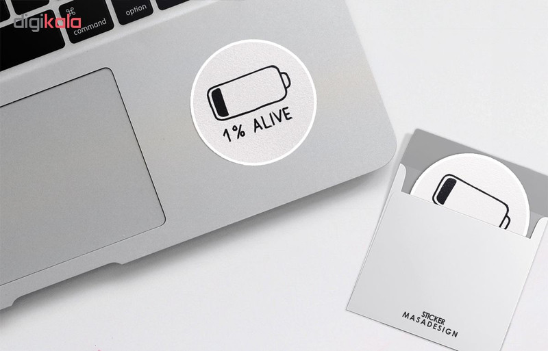 استیکر لپ تاپ ماسا دیزاین طرح باطری مدل STK701