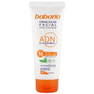کرم ضد آفتاب بدون رنگ باباریا Spf30 مدل عصاره آلوئه ورا مناسب انواع پوست حجم 100 میلی لیتر
