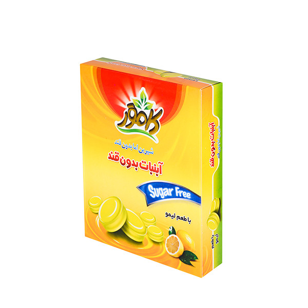 آبنبات بدون قند با طعم لیمو کامور  مقدار 130 گرم