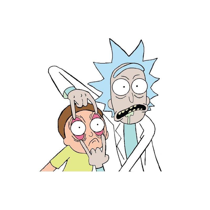 استیکر لپ تاپ طرح rick&morty کد ۰۲
