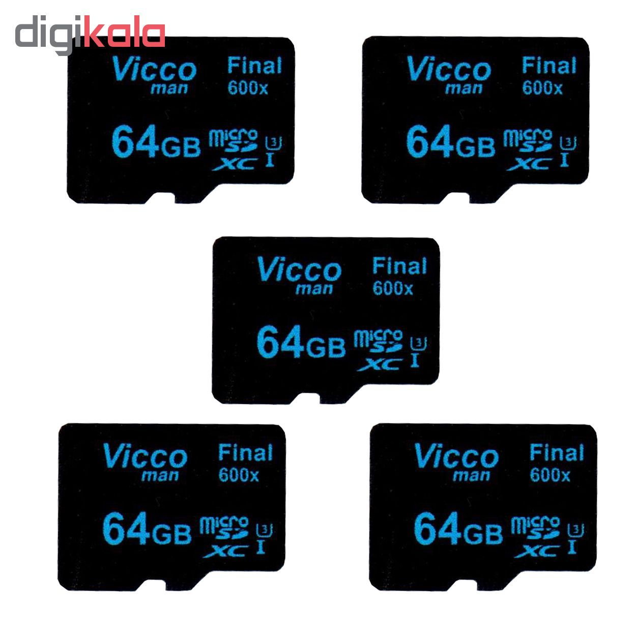 خرید کارت حافظه microSDXC ویکومن مدل Final 600x کلاس 10 استاندارد UHS-I U3 سرعت90MBps ظرفیت 64 گیگابایت بسته 5 عددی با قیمت مناسب