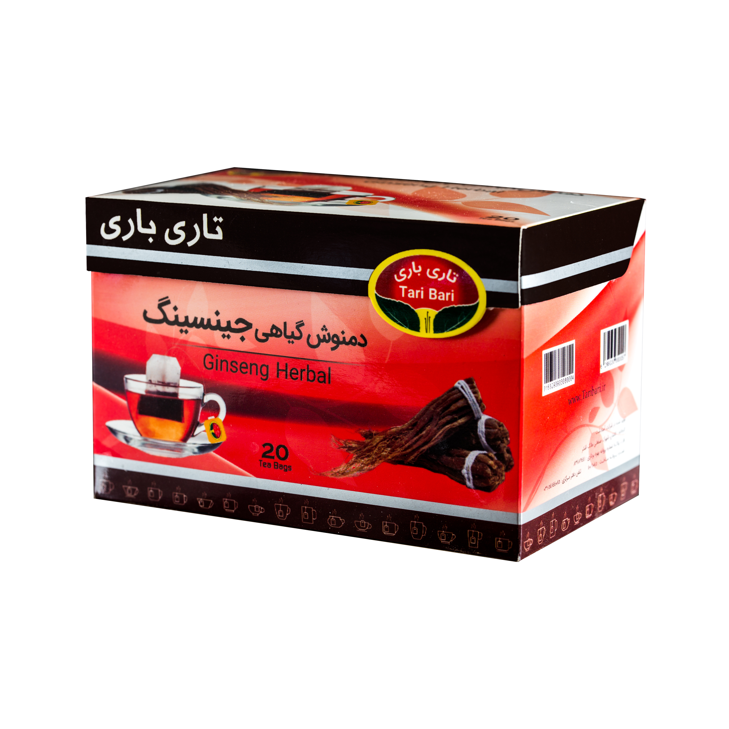 دمنوش جینسینگ تاری باری بسته 20 عددی