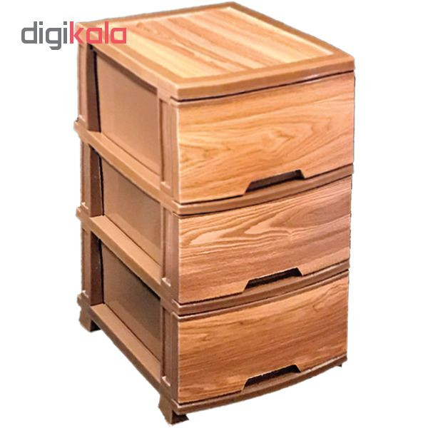 فایل کشویی رزگلد طرح چوب مدل لیو