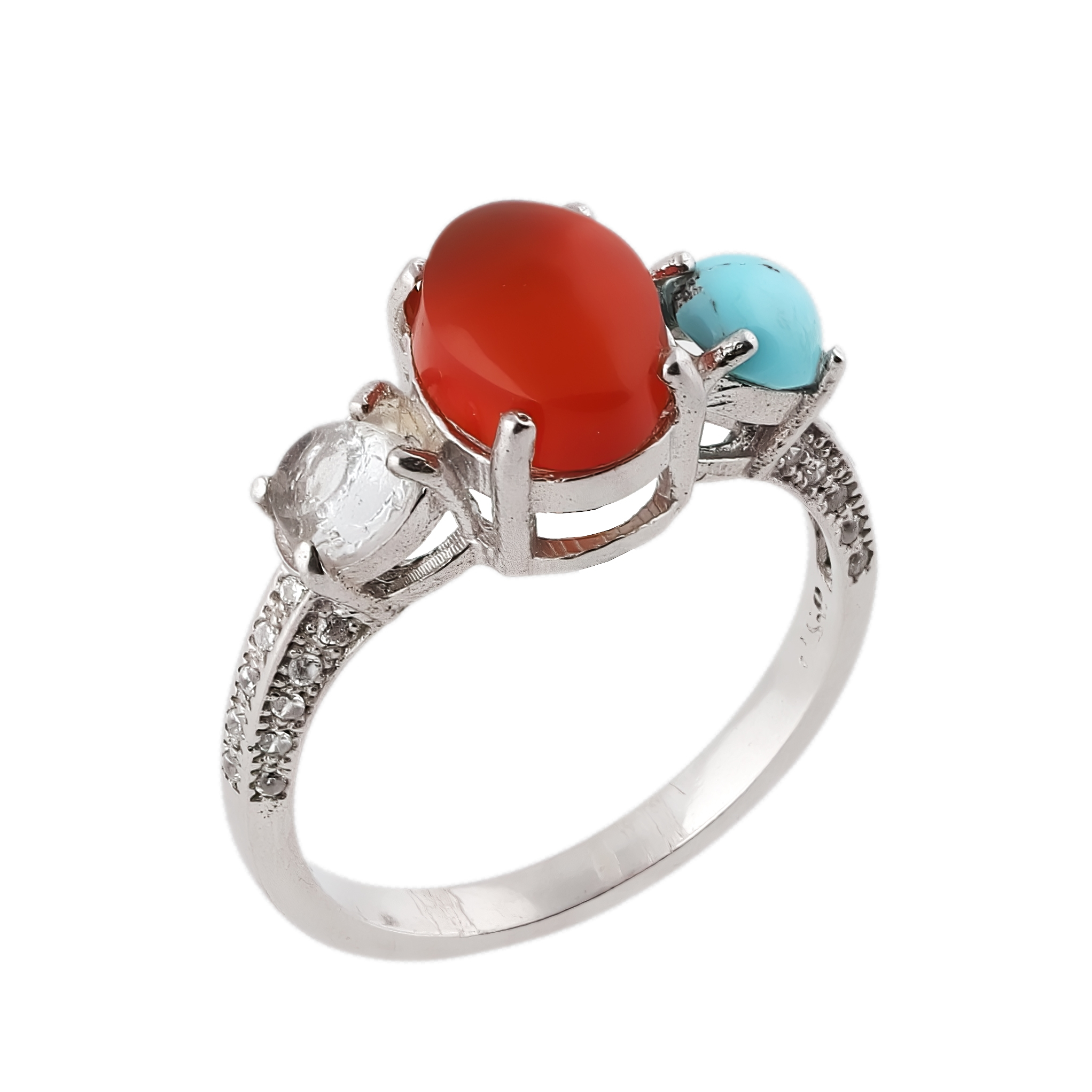 انگشتر نقره زنانه کد mt101