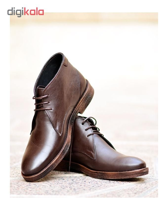 نیم بوت تمام چرم مردانه آریوان مدل AR117 GH
