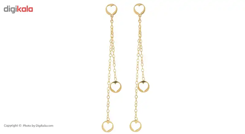 گوشواره طلا 18 عیار زنانه رزا مدل EG114