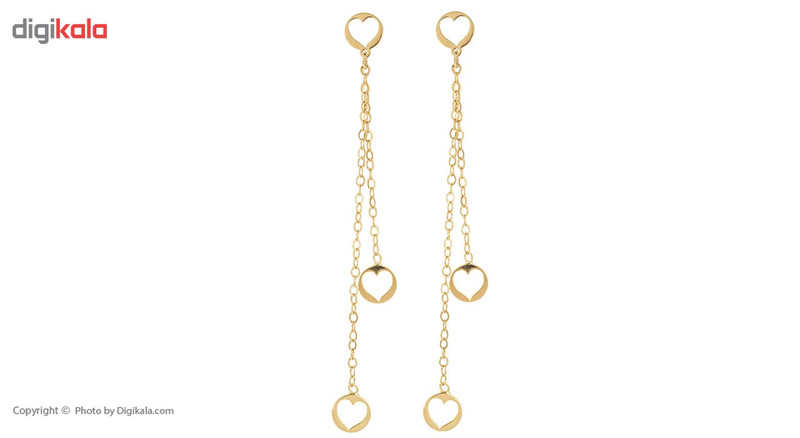 گوشواره طلا 18 عیار زنانه رزا مدل EG114