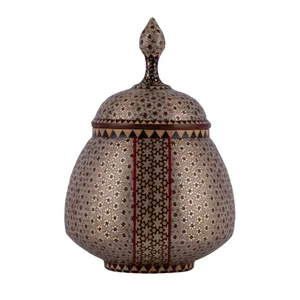 قندان خاتم کاری مسی کروبی مدل ap