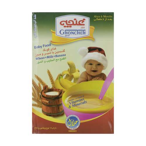 غذای کودک گندمین غنچه پرور با طعم شیر و موز - 300 گرم