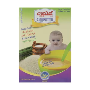 غذا کودک برنجین غنچه پرور با طعم شیر - 300 گرم