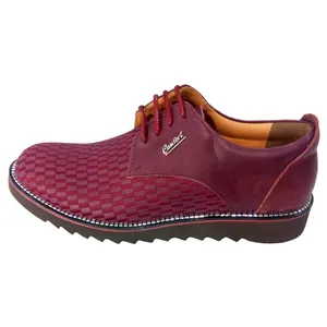 کفش مردانه چرم طبیعی طرح دار مدل 003