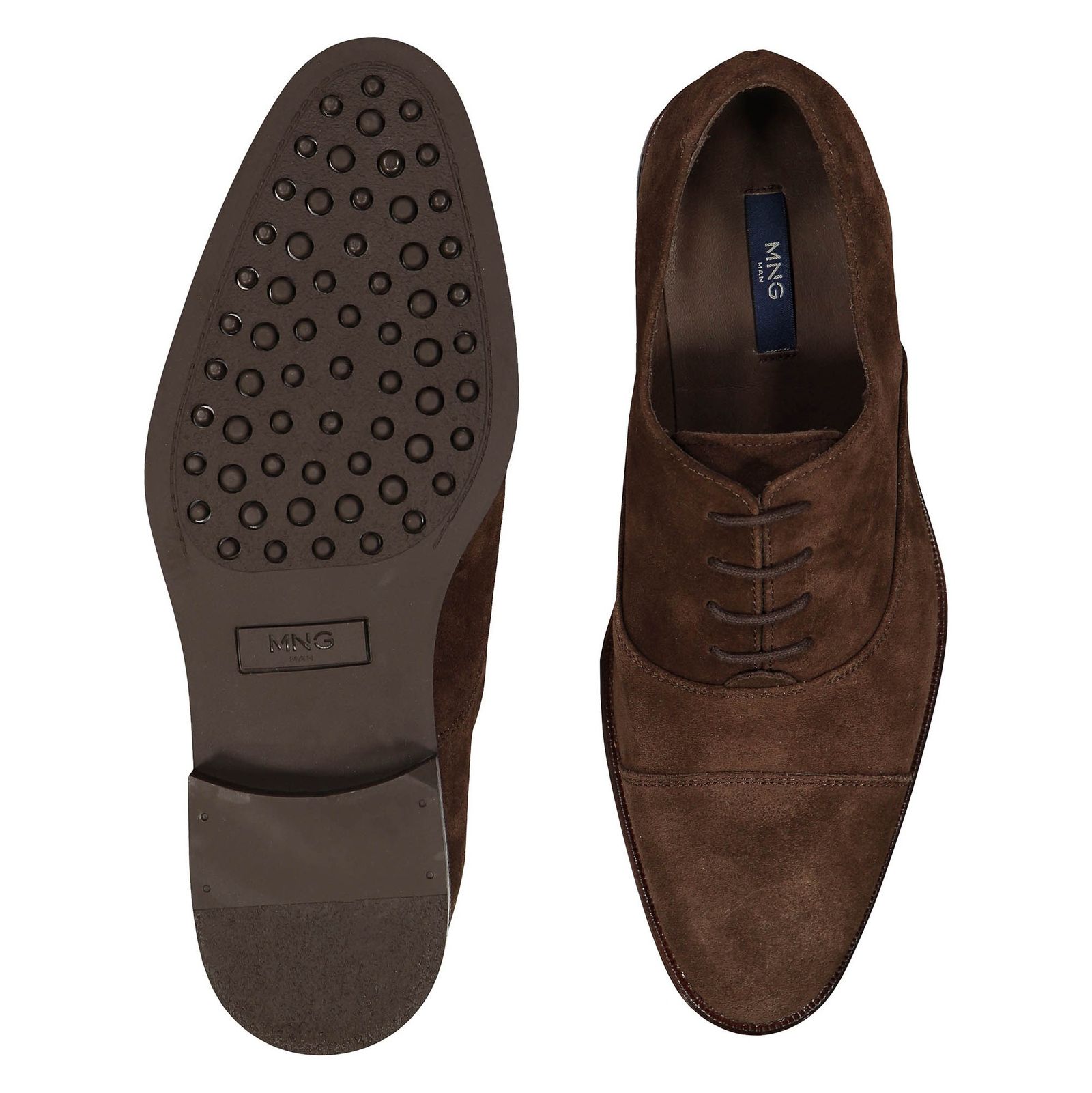 کفش رسمی جیر مردانه - مانگو - قهوه اي - 3