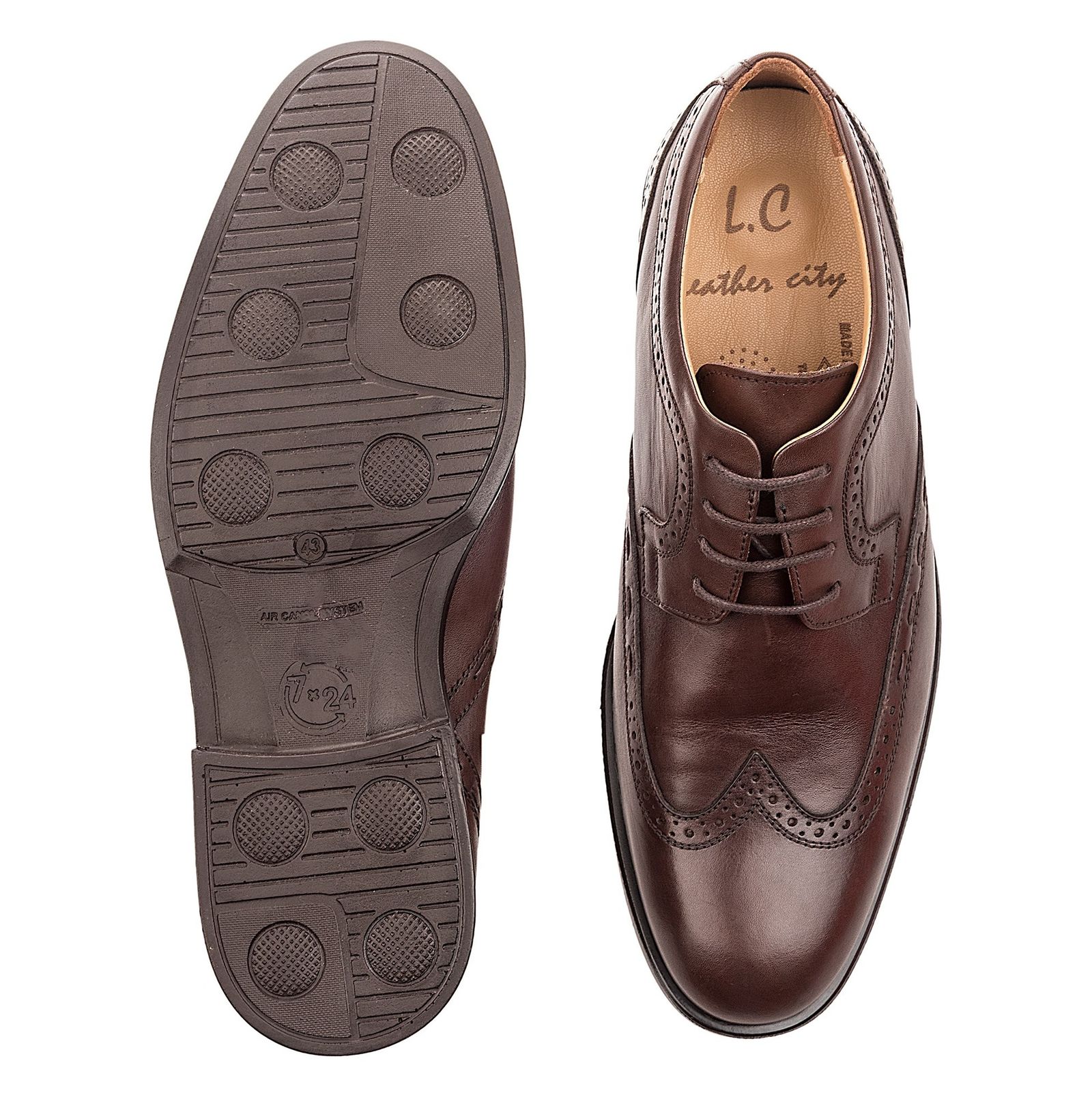 کفش اداری چرم مردانه - شهر چرم - مشکي - 8