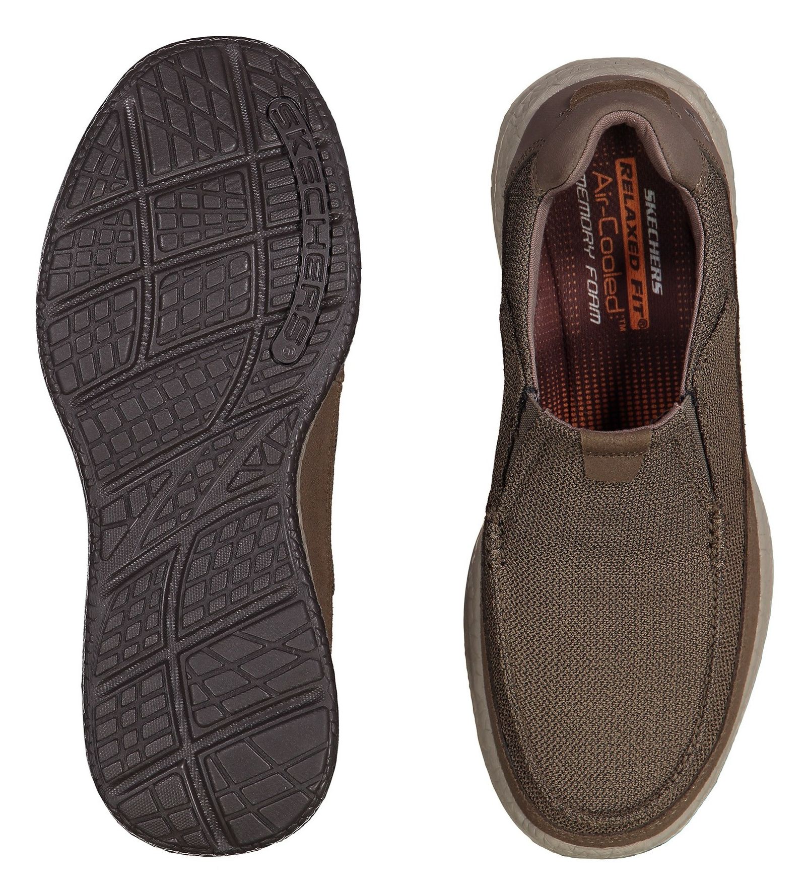 کفش راحتی پارچه ای مردانه Bursen Kinto - اسکچرز - قهوه اي روشن - 3