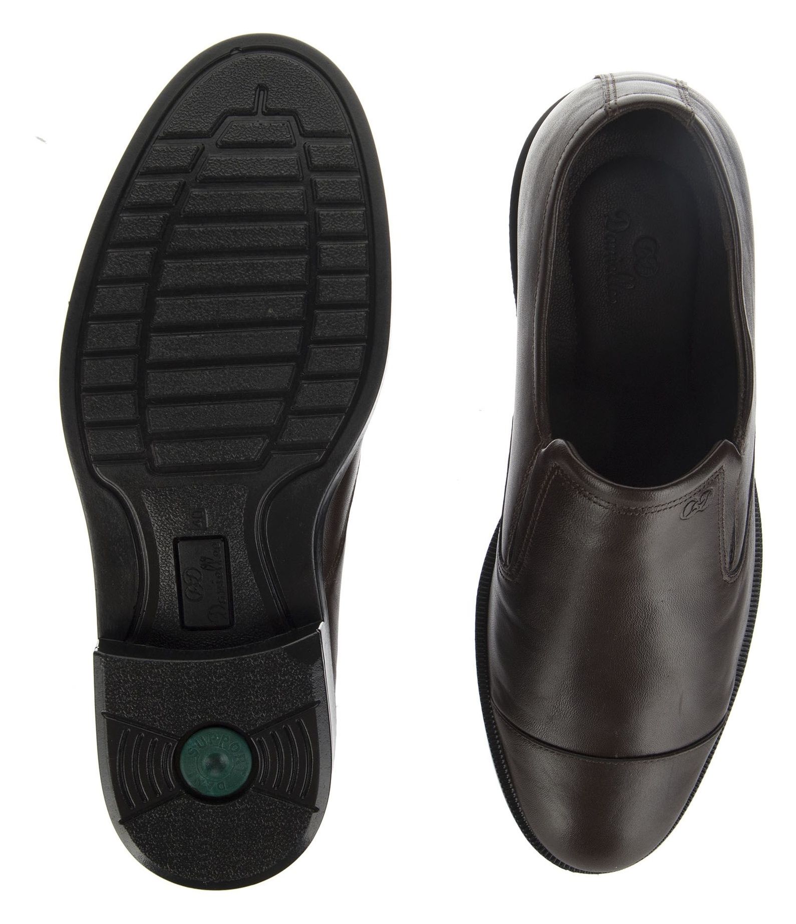 کفش رسمی چرم مردانه - دنیلی - قهوه اي - 7