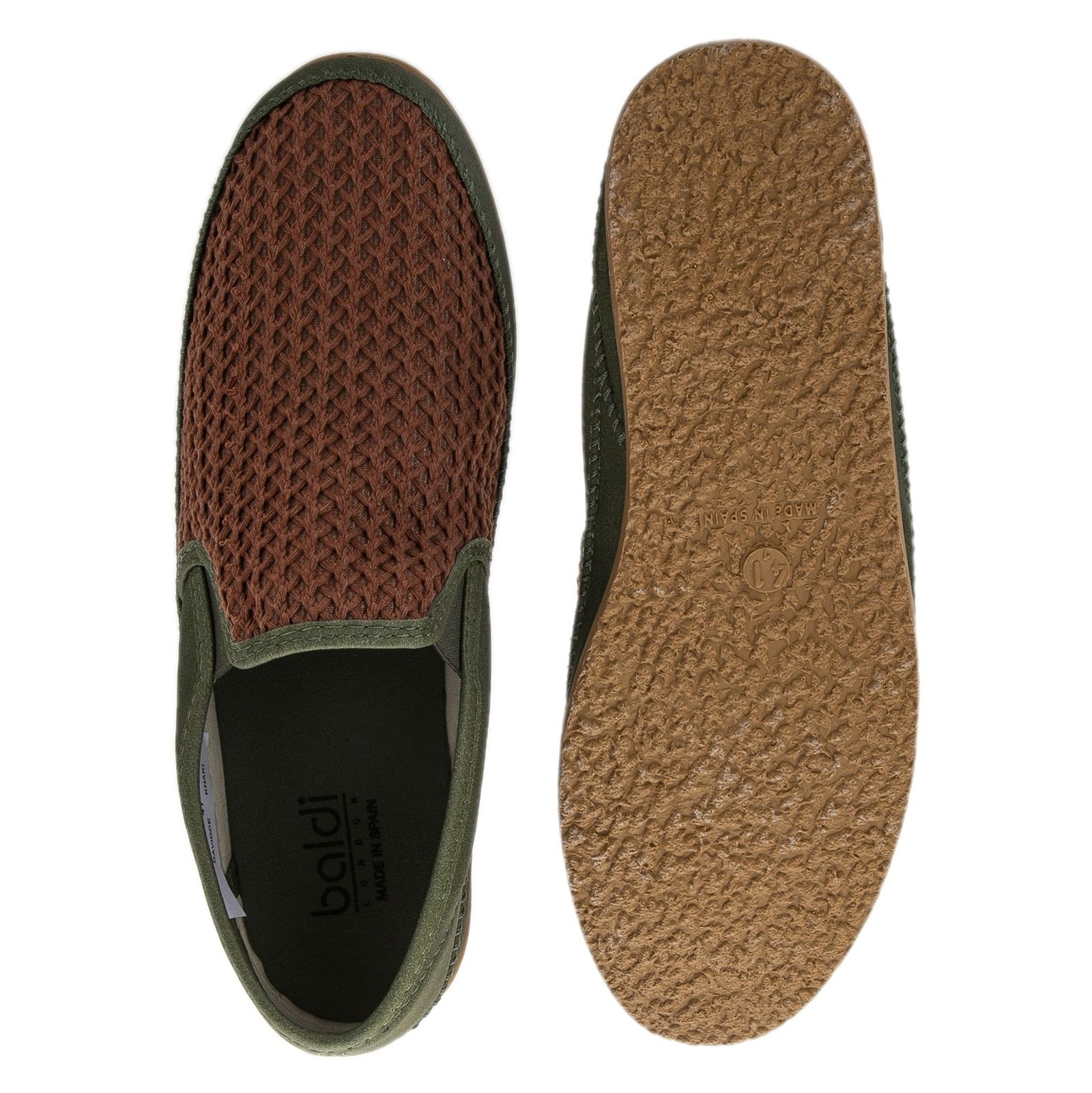 کفش تخت مردانه - بالدی - قهوه اي و سبز - 8