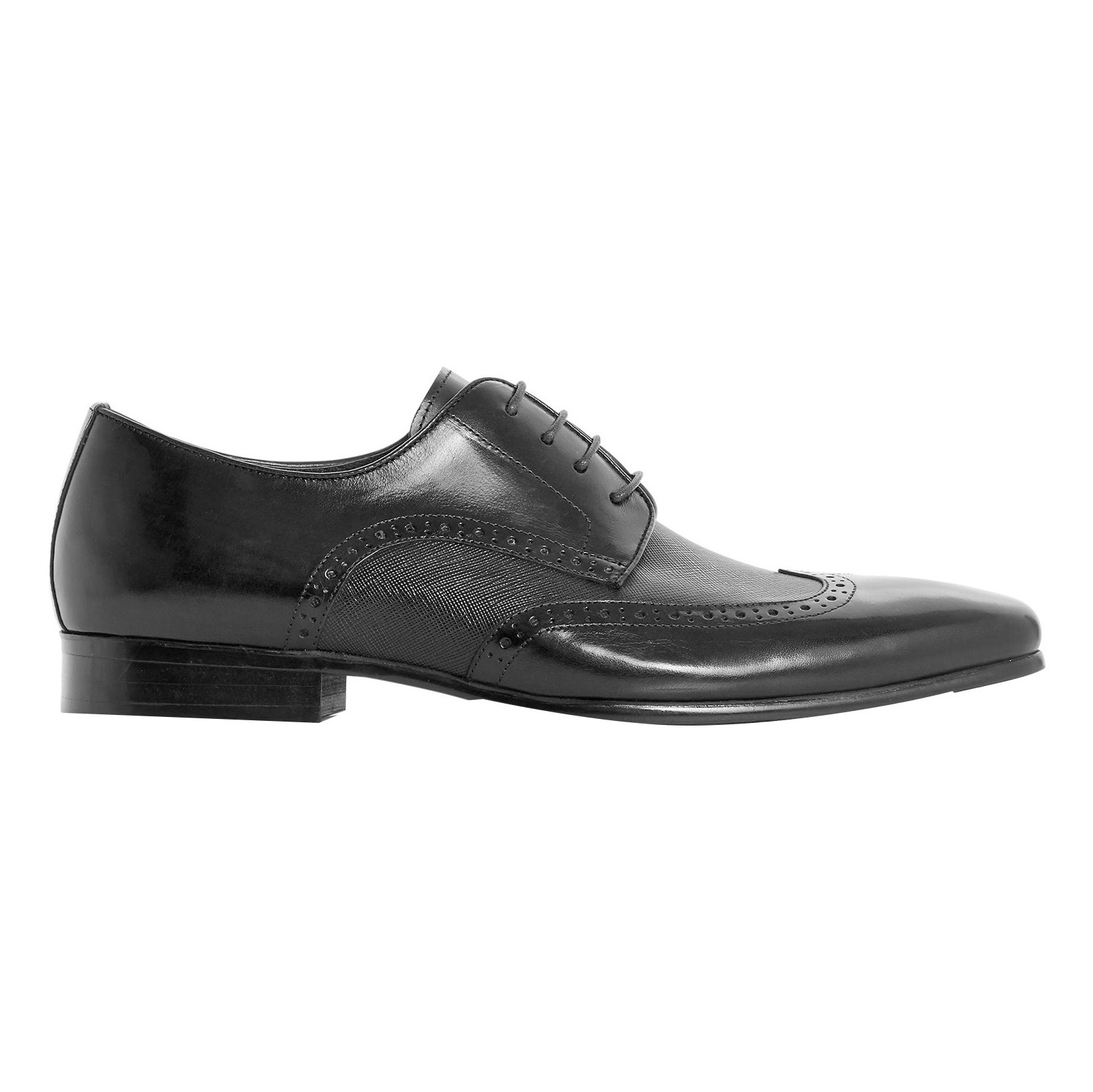 کفش رسمی چرم مردانه Puglia - دون لندن - مشکي  - 1