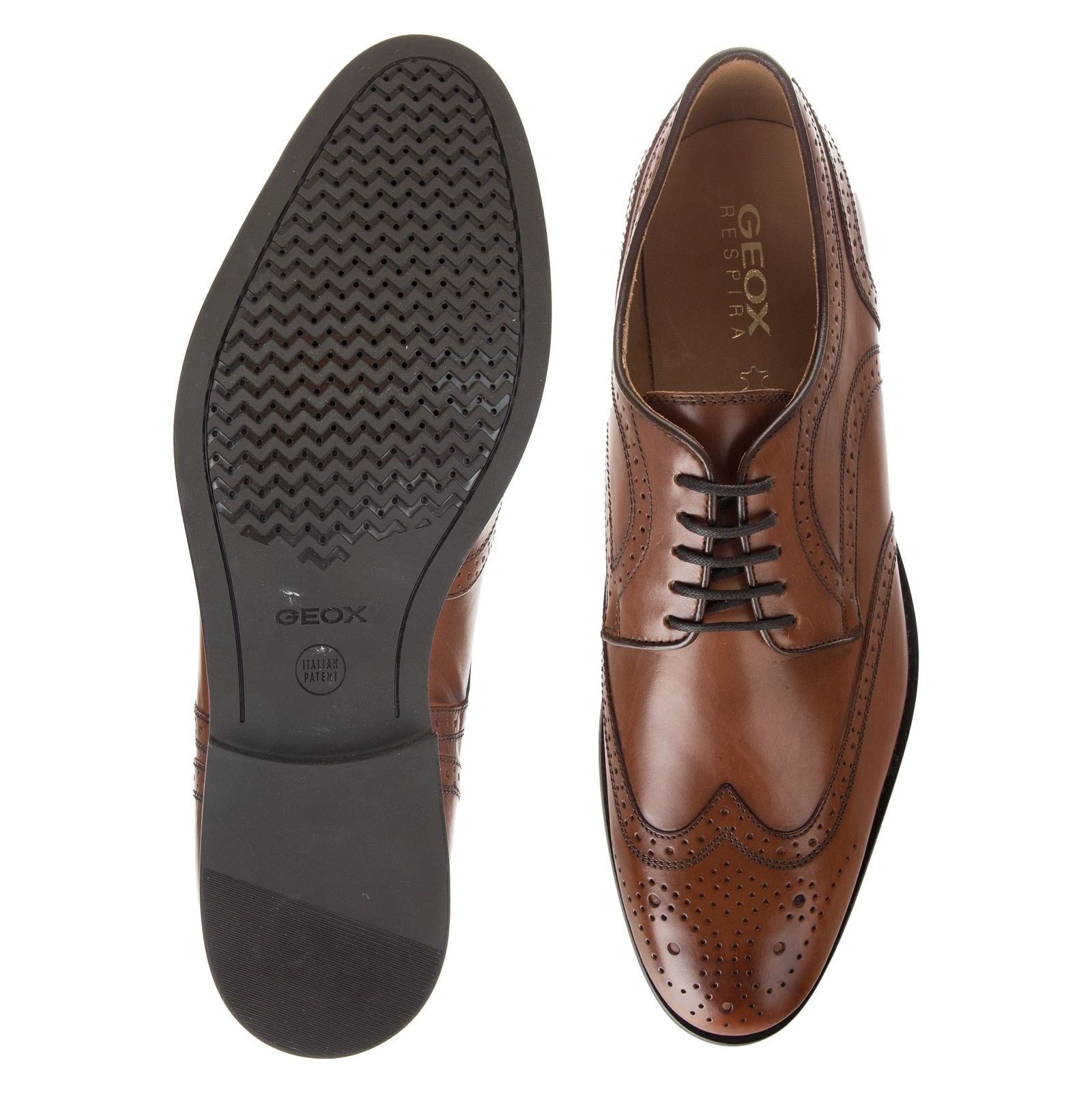 کفش رسمی چرم مردانه U Hampstead - جی اوکس - قهوه ای - 3