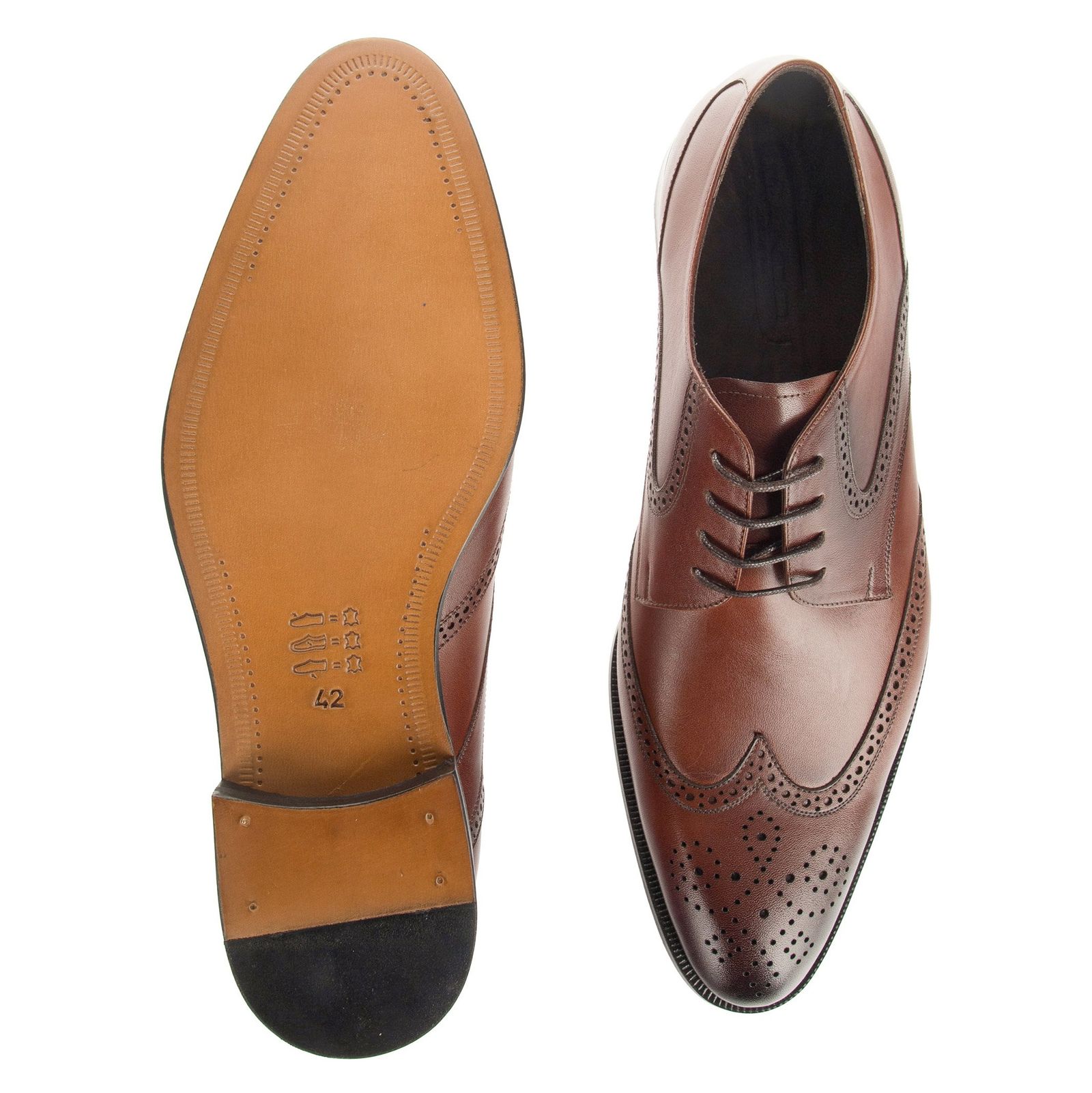 کفش رسمی چرم مردانه - گاندو - قهوه اي - 6