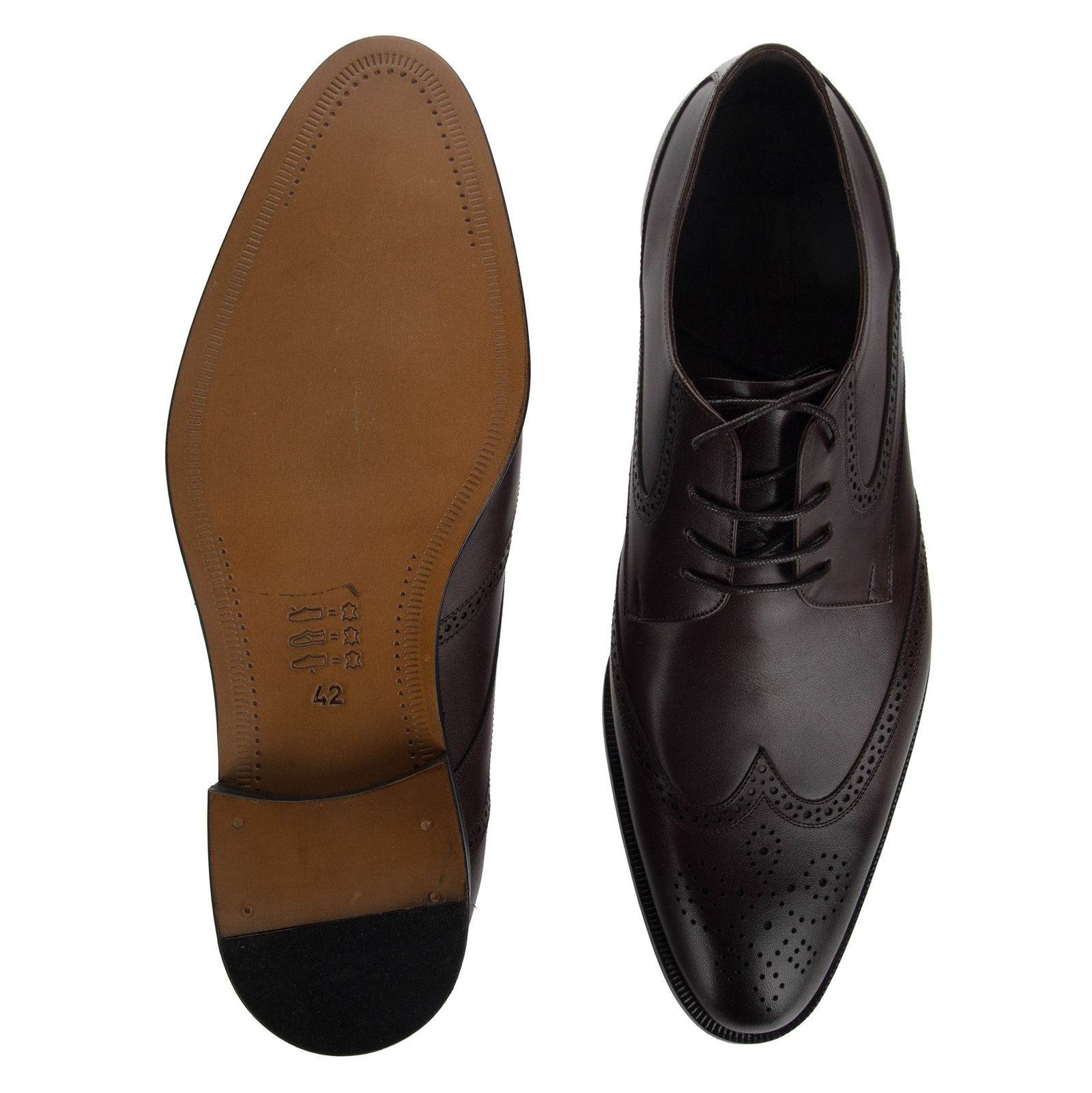 کفش رسمی چرم مردانه - گاندو - قهوه ای - 3