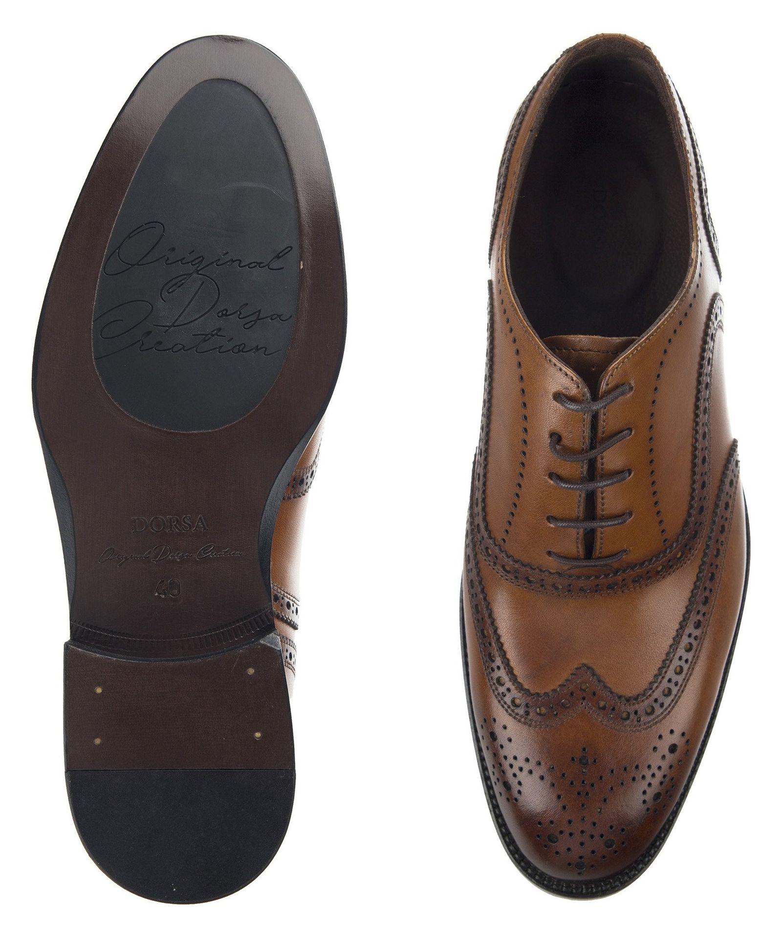 کفش چرم رسمی مردانه - درسا - Brown - 6
