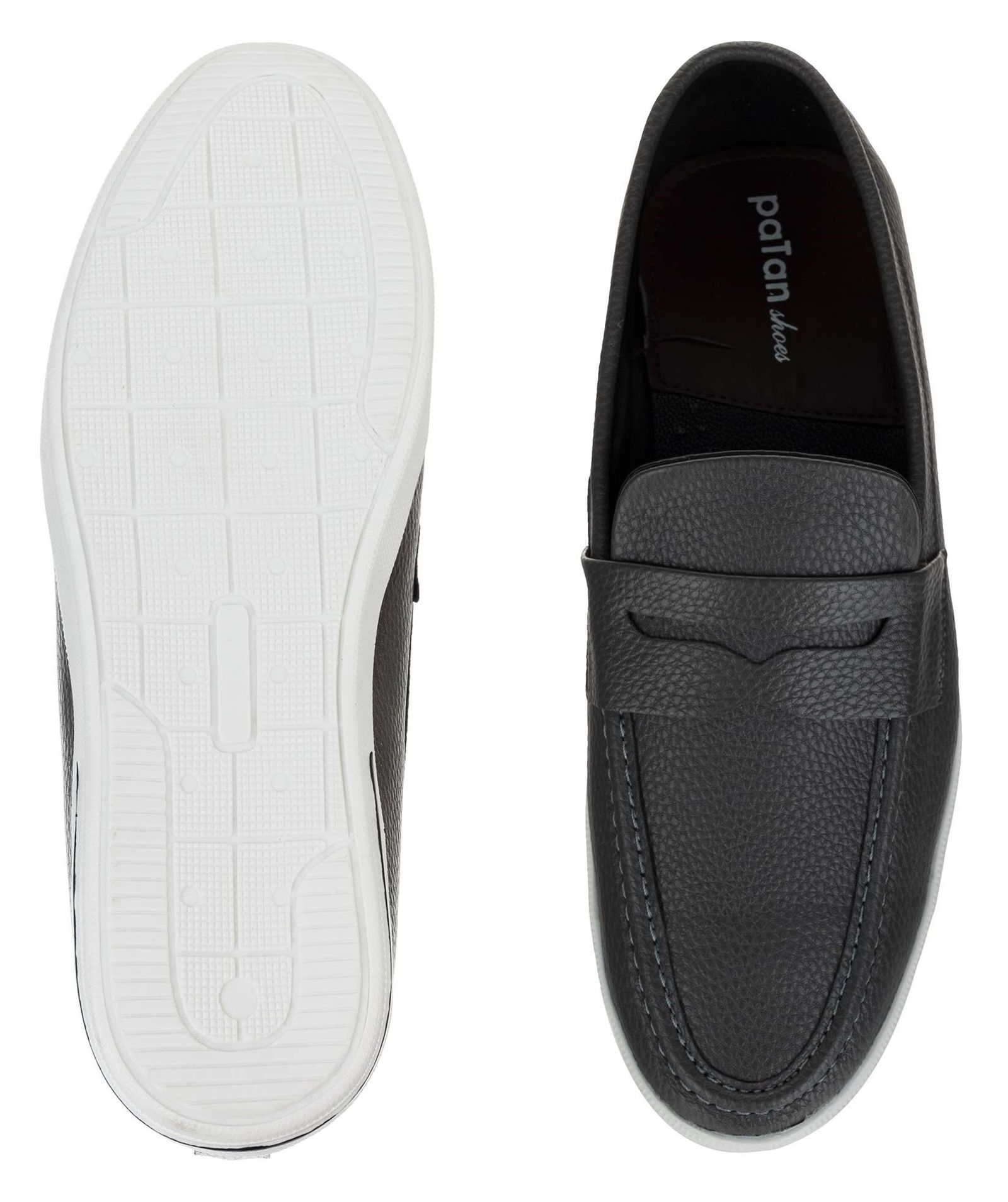 کفش چرم راحتی مردانه - پاتن جامه - طوسي - 6