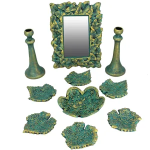 مجموعه ظروف هفت سین 10 پارچه مدل برگ کد 02-20