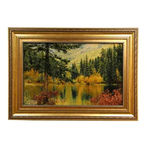 تابلو فرش دستباف مدل منظره دریاچه ولشت کد 98