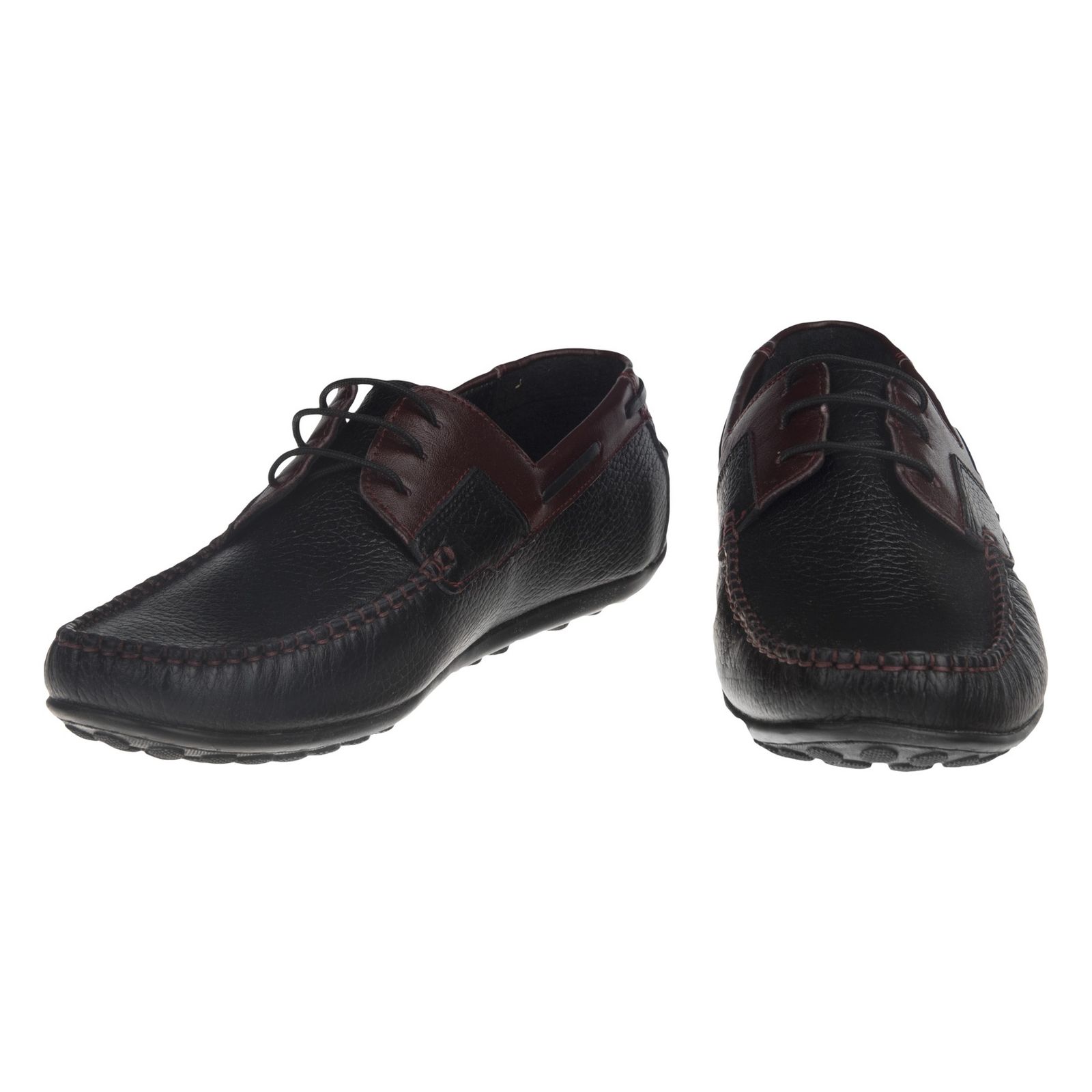 کفش روزمره مردانه بلوط مدل 7126A503-130 - مشکی زرشکی - 5