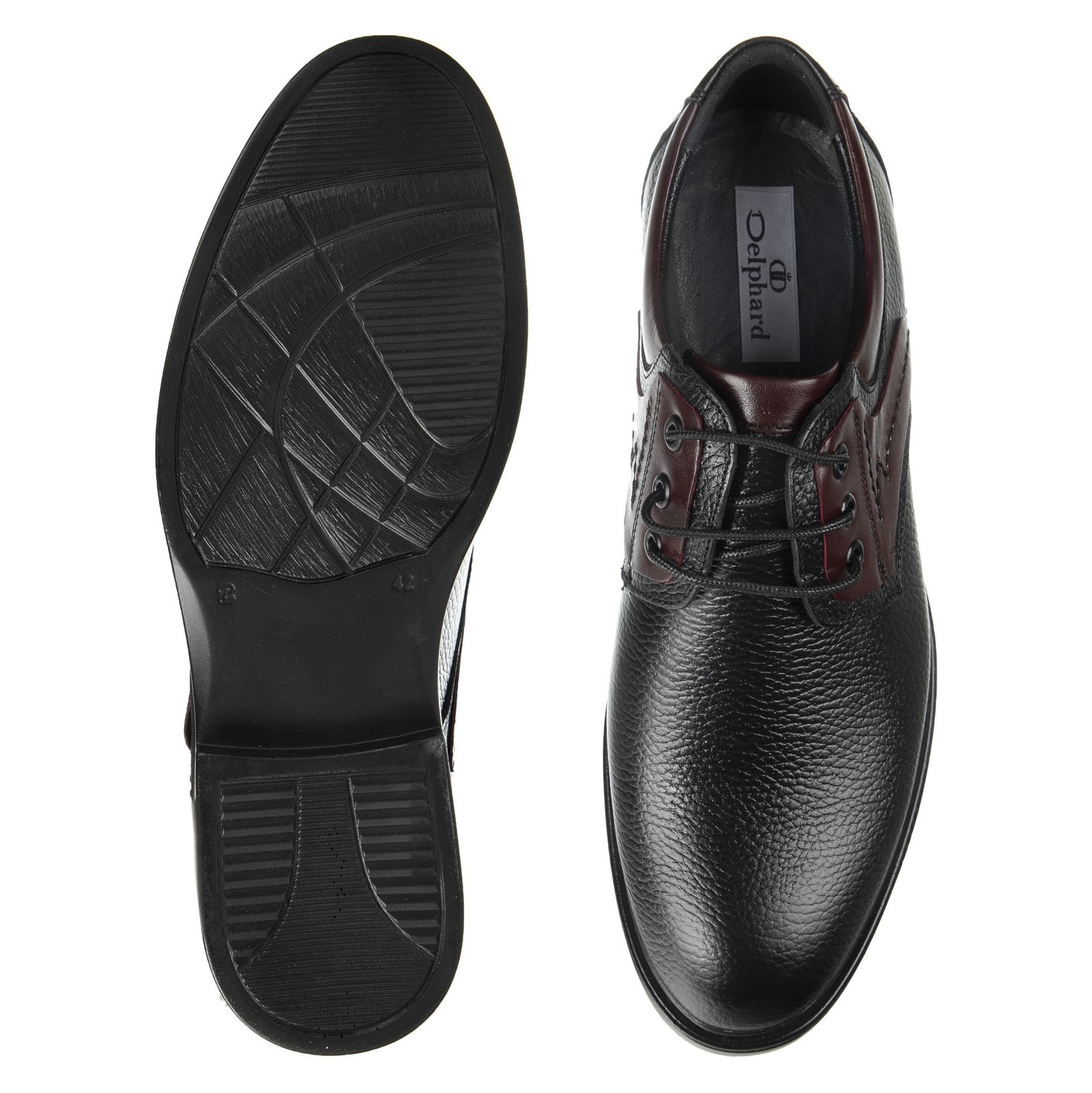 کفش مردانه دلفارد مدل 7048B503-130 - مشکی زرشکی - 6
